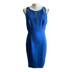 GUESS-STUNNING BLUE DRESS-SIZE 10 (no tag see measurements)